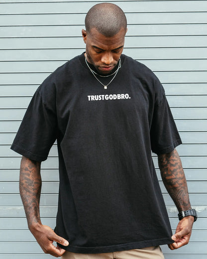 TRUSTGODBRO. PREMIUM MOCK NECK TEE