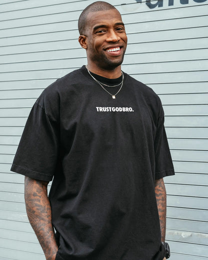 TRUSTGODBRO. PREMIUM MOCK NECK TEE