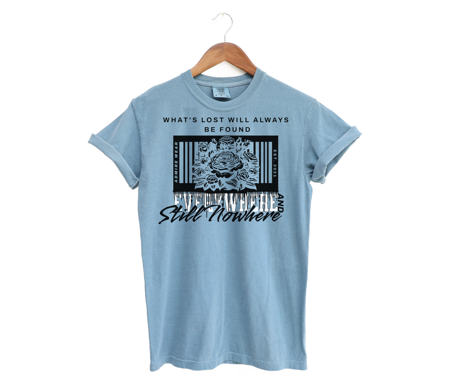 Lost and Found Heavyweight Tee - Ice Blue