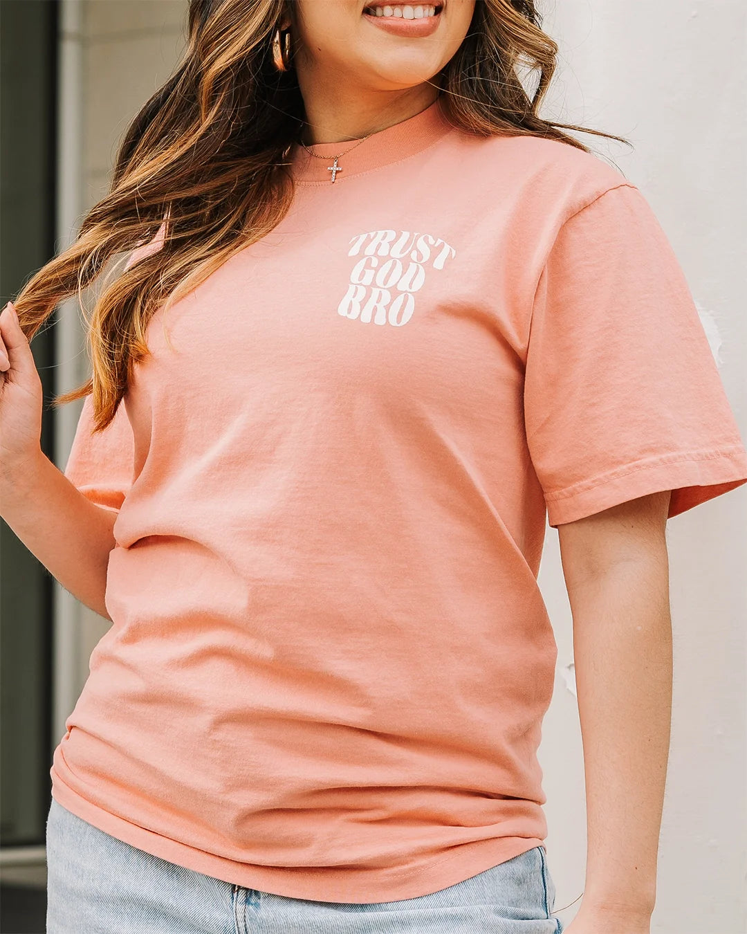 CORAL PREMIUM MOCK NECK TEE