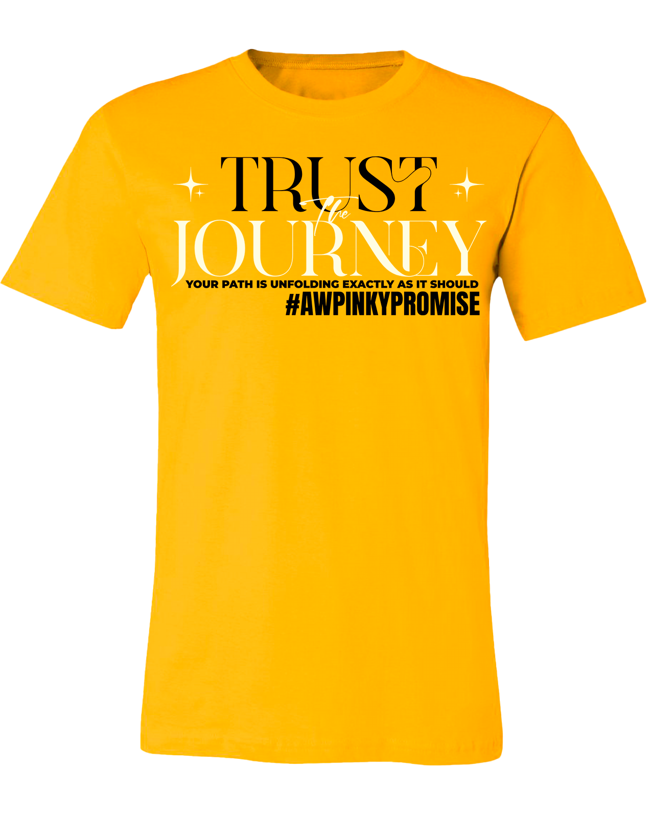 Trust The Journey - Gold Tee