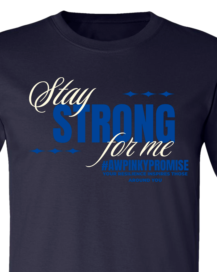 Stay Strong For Me Tee - Navy