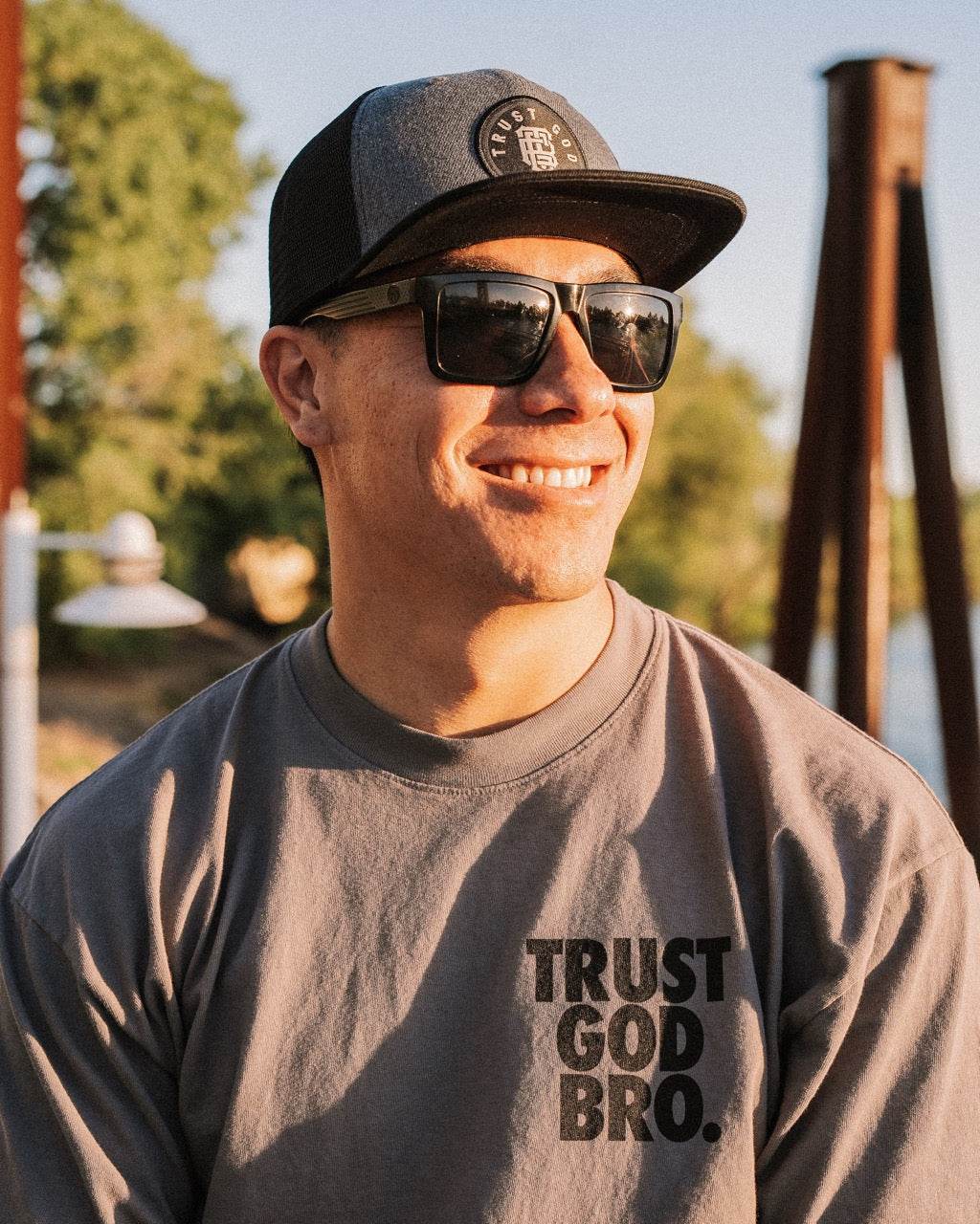 TRUST GOD BRO TRUCKER SNAP-BACK HAT