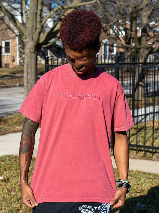 I Admire You Heavyweight Tee - Deep Rose