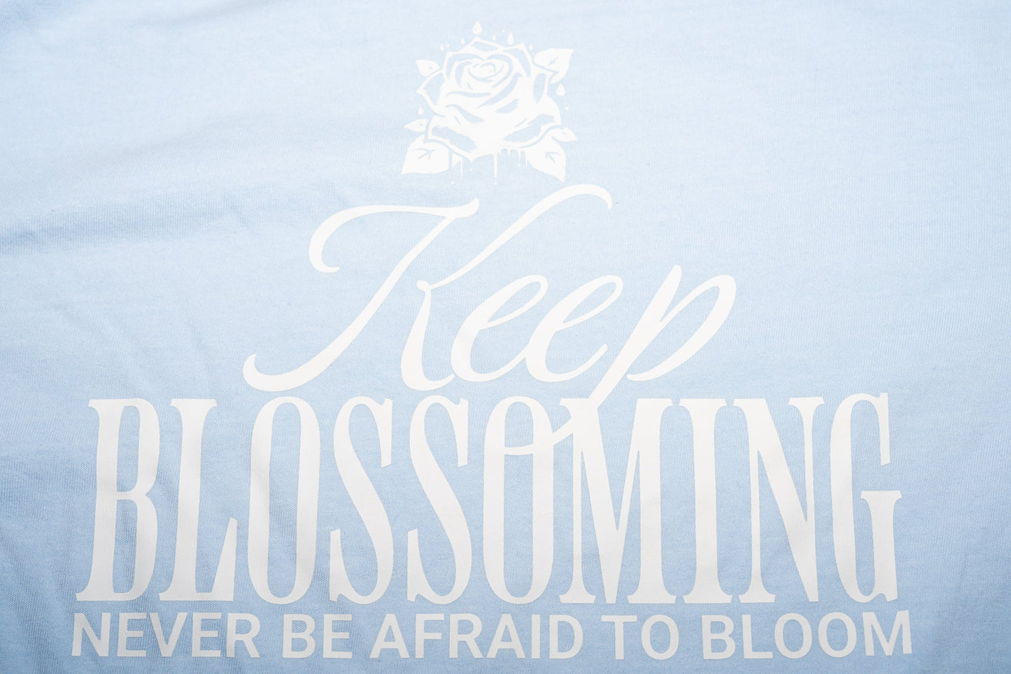 Keep Blossoming Long Sleeve Tee - Sky Blue