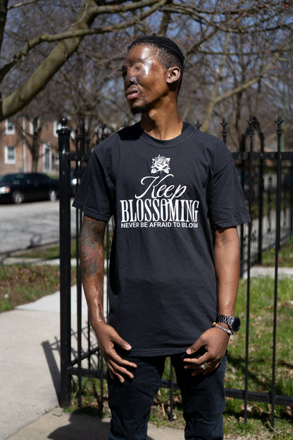 Keep Blossoming Heavyweight Tee - Black