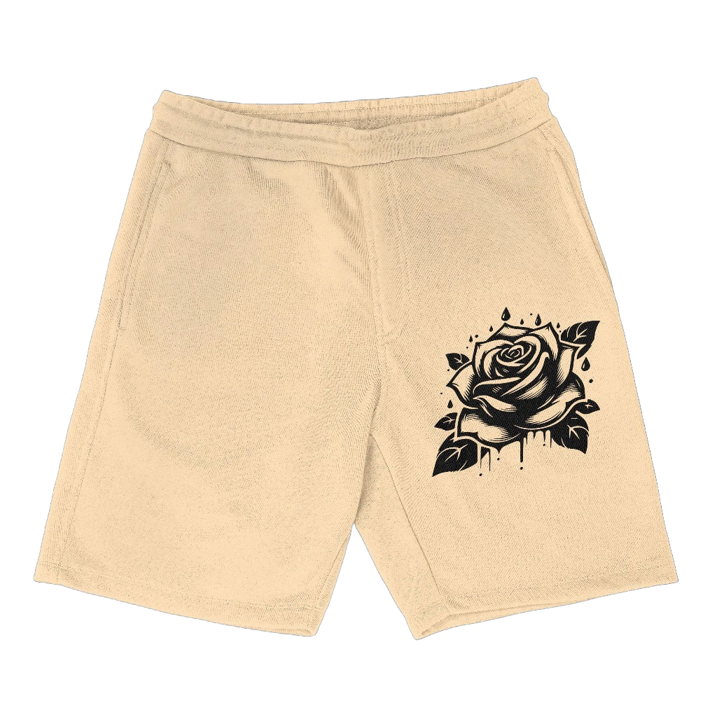 Tears into Roses Logo Shorts - Tan