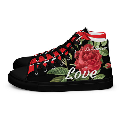 Roses Of Hope High Top Shoes